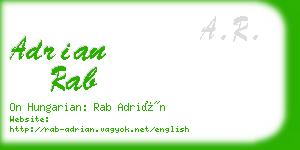 adrian rab business card